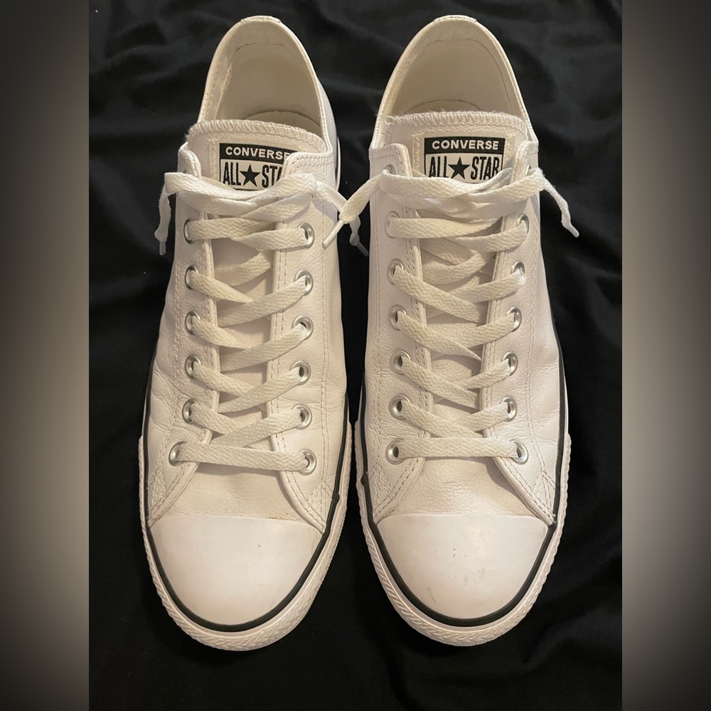 Men’s white leather converse